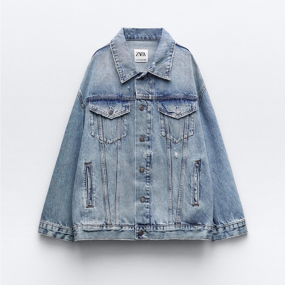 Zara Blue Jean Jacket Timeless Style